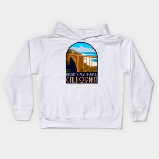 Pacific Coast Highway Decal Kids Hoodie